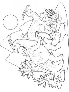 Parasaurolophus coloring page - picture 8