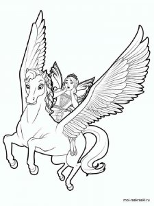 Pegasus coloring page - picture 10