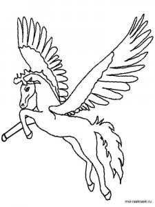 Pegasus coloring page - picture 15