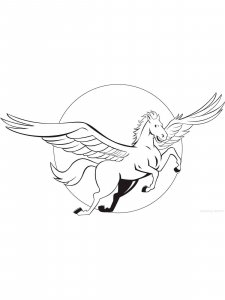 Pegasus coloring page - picture 2