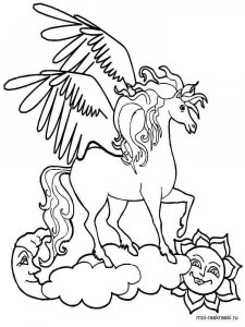 Pegasus coloring page - picture 20