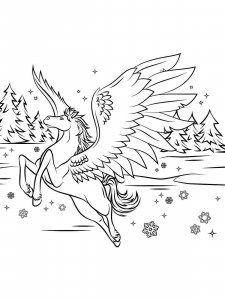 Pegasus coloring page - picture 4