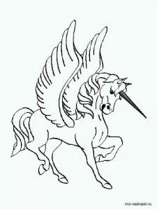 Pegasus coloring page - picture 9