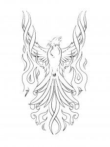 Phoenix Coloring Pages 1
