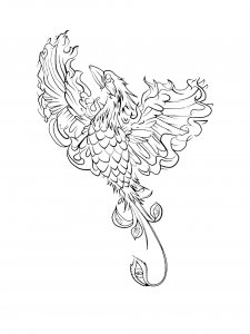 Phoenix Coloring Pages 12