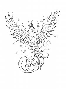 Phoenix Coloring Pages 13
