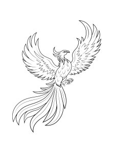 Phoenix Coloring Pages 15