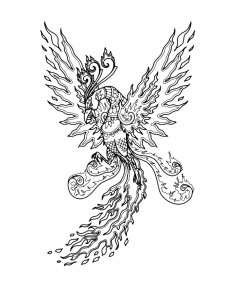 Phoenix Coloring Pages 3