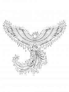 Phoenix Coloring Pages 8