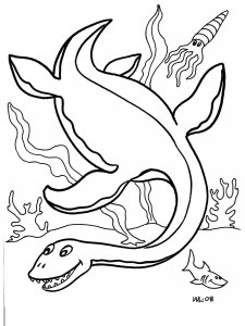 Plesiosaurus coloring page - picture 10