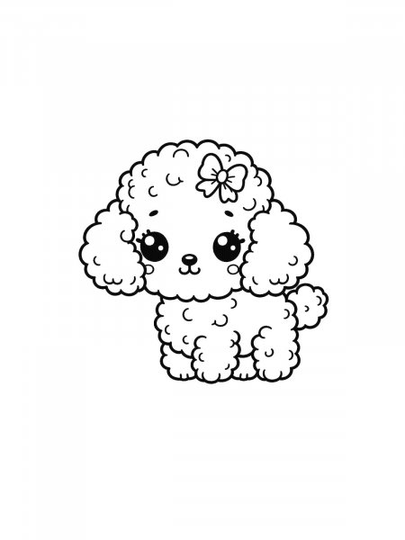 Poodle coloring pages