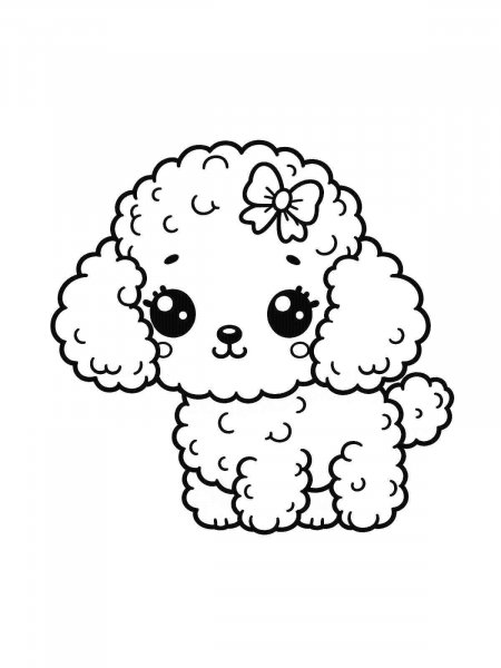 Poodle coloring pages