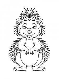 Porcupine coloring page - picture 12