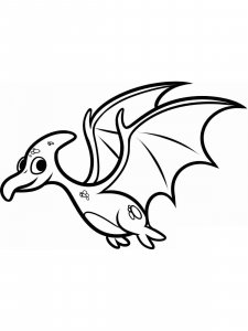 Pterodactyl coloring page - picture 1