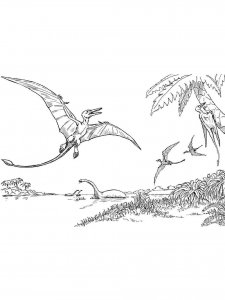 Pterodactyl coloring page - picture 24