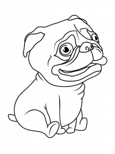 Pug coloring page - picture 1
