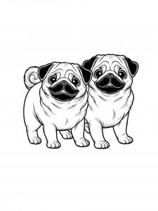 Pug Coloring Pages 18