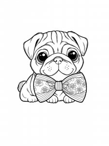 Pug Coloring Pages 20