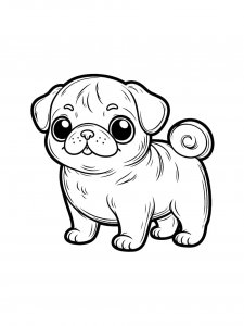 Pug Coloring Pages 22
