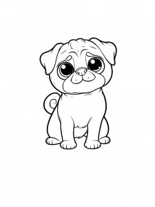 Pug Coloring Pages 27