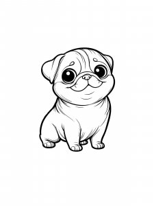 Pug Coloring Pages 28
