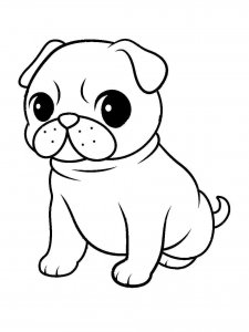 Pug coloring page - picture 3