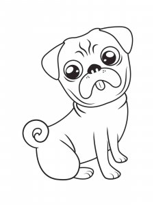 Pug coloring page - picture 6