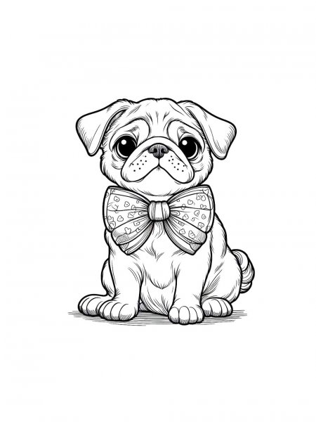 Pug coloring pages