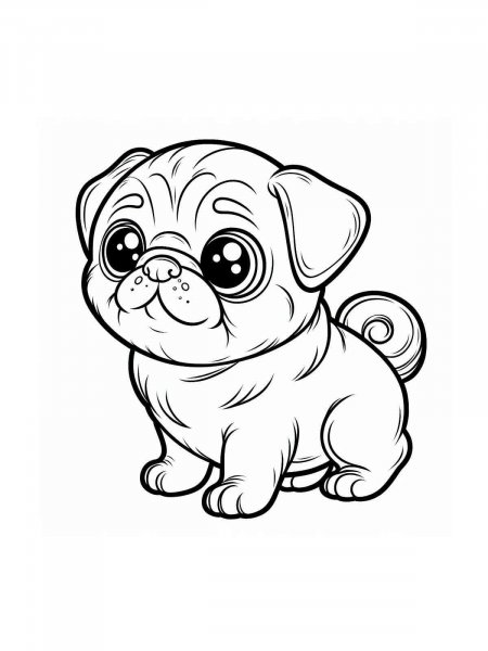 Pug coloring pages