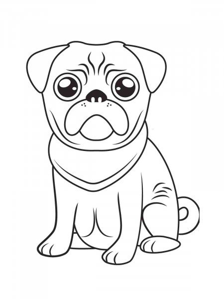 Pug coloring pages