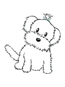 Puppy coloring page - picture 1