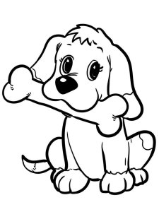Puppy coloring page - picture 11