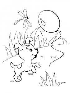 Puppy coloring page - picture 13
