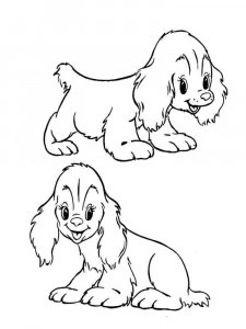 Puppy coloring page - picture 26