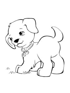 Puppy coloring page - picture 28