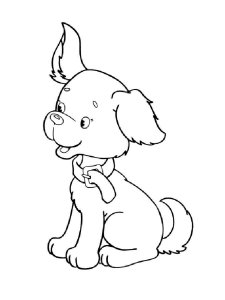 Puppy coloring page - picture 29
