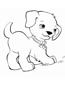 Puppy coloring page - picture 3
