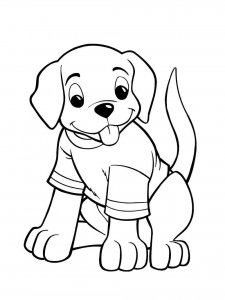 Puppy coloring page - picture 31