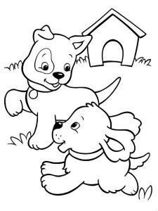 Puppy coloring page - picture 5