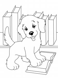 Puppy coloring page - picture 6