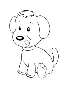 Puppy coloring page - picture 7