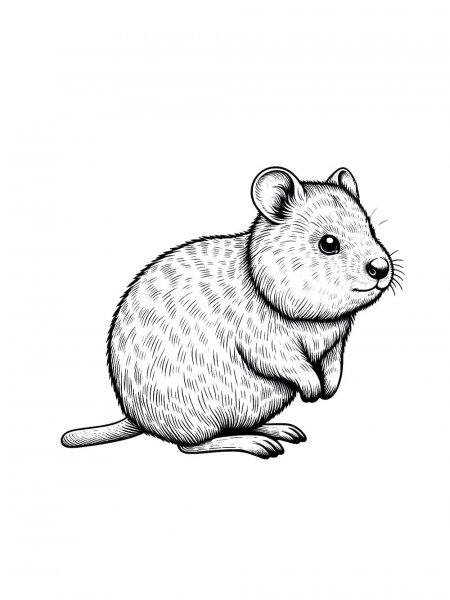 Quokka coloring pages