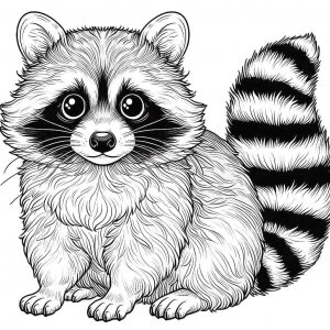 Raccoon coloring page - picture 2