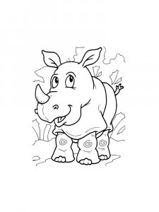 Rhino Coloring Pages 10