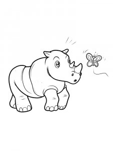 Rhino Coloring Pages 11