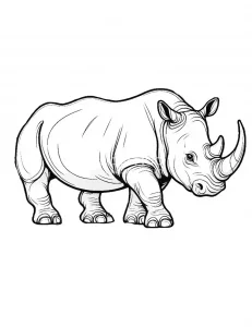 Rhino coloring page - picture 11