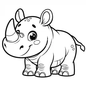 Rhino coloring page - picture 16