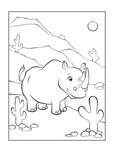 Rhino Coloring Pages 18