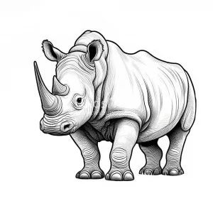 Rhino coloring page - picture 18