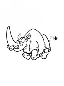 Rhino Coloring Pages 2